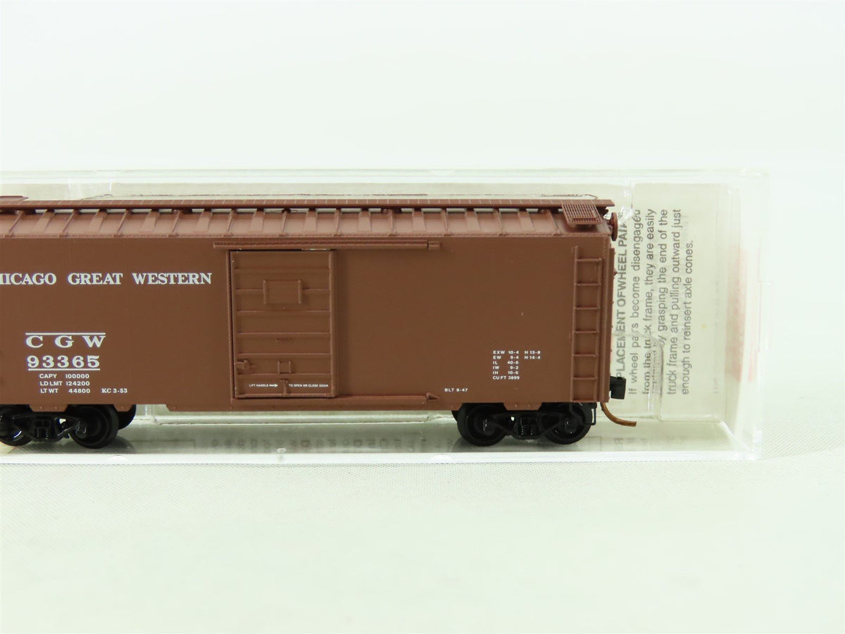 N Scale Micro-Trains MTL 20466 CGW Chicago Great Western 40&#39; Box Car #93365