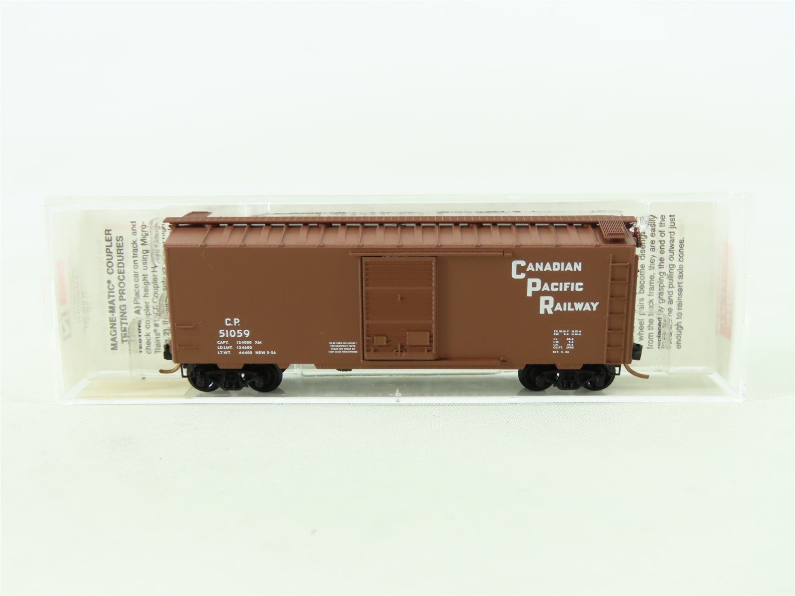 N Scale Micro-Trains MTL 20436/2 CP Canadian Pacific Railway 40' Box Car #51059