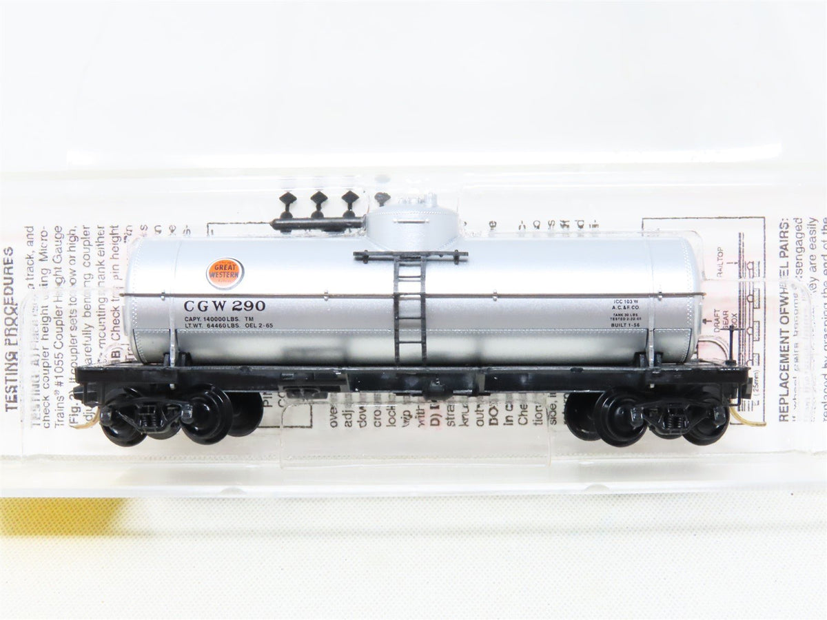 N Scale Micro-Trains MTL 65400 CGW Chicago Great Western 39&#39; Tank Car #290