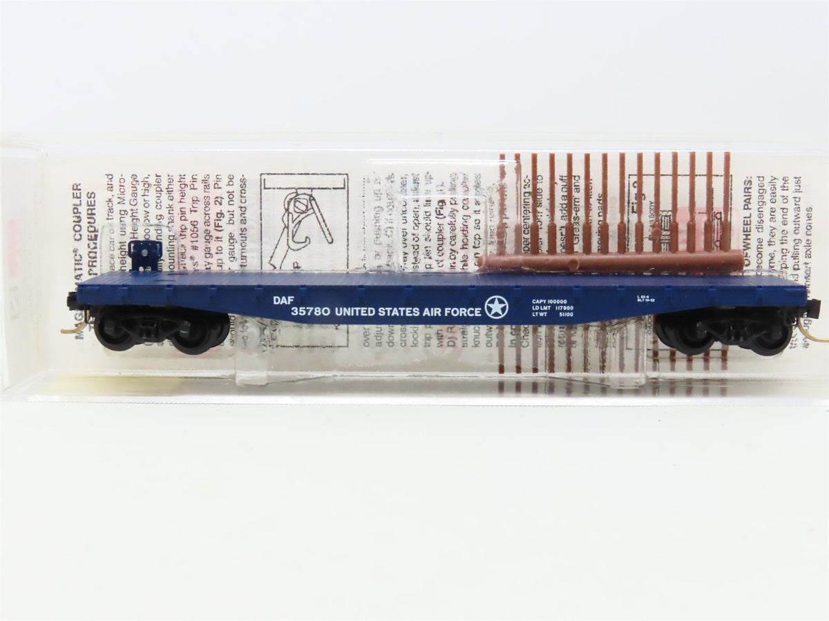 N Scale Micro-Trains MTL 45190 DAF United States Air Force 50&#39; Flat Car #35780