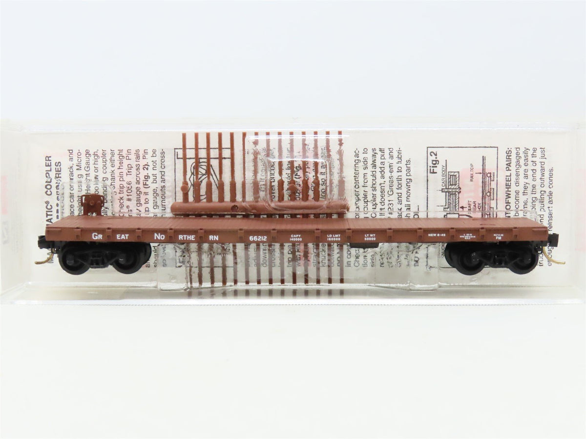 N Scale Micro-Trains MTL 44010 GN Great Northern 50&#39; Flat Car #66212