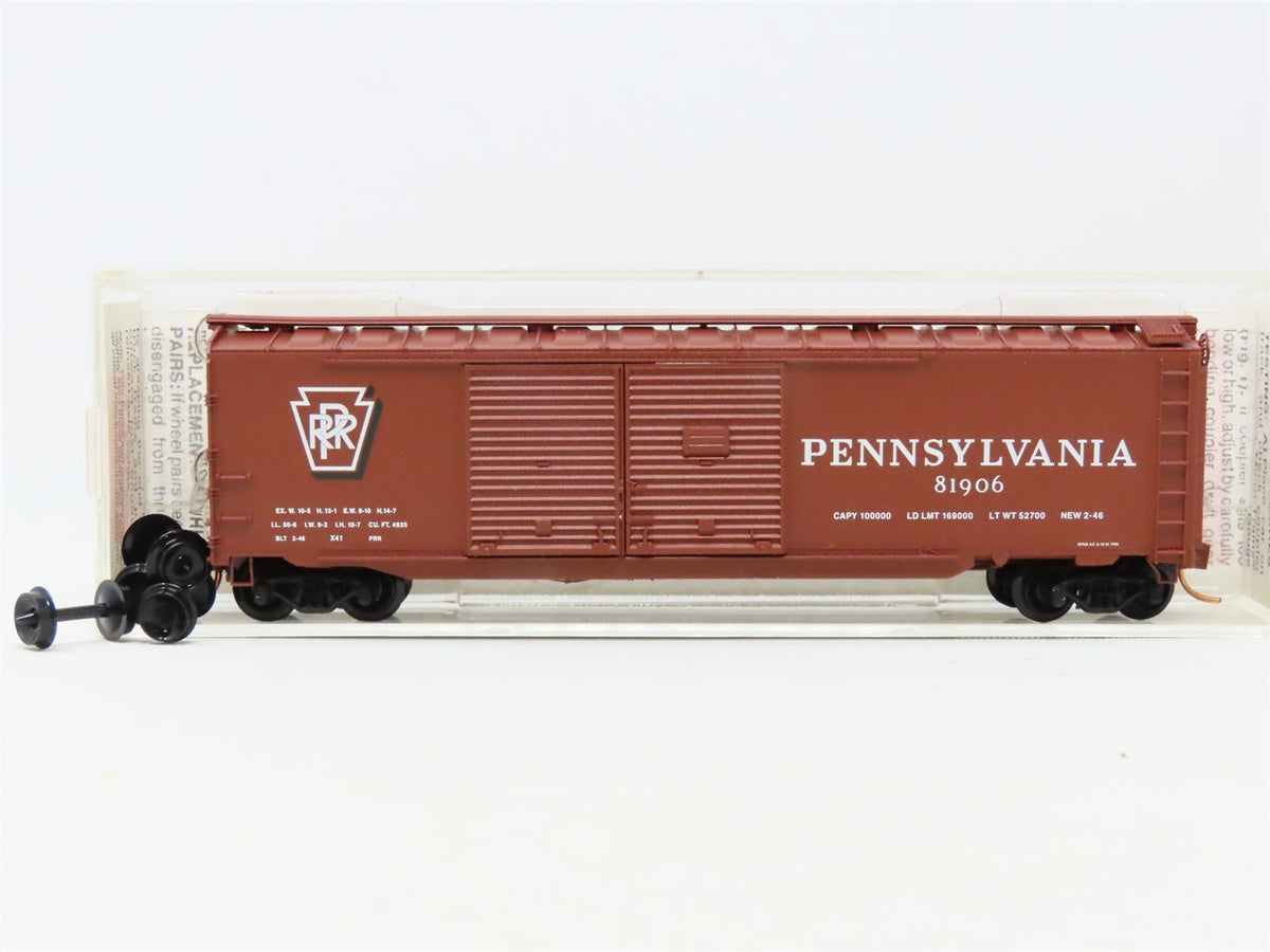 N Scale Micro-Trains MTL 78010 PRR Pennsylvania Railroad 50&#39; Auto Box Car #81906