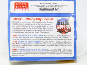 N Micro-Trains MTL 20562 C&EI RI CNW Windy City Special Box Car 3-Pack SEALED
