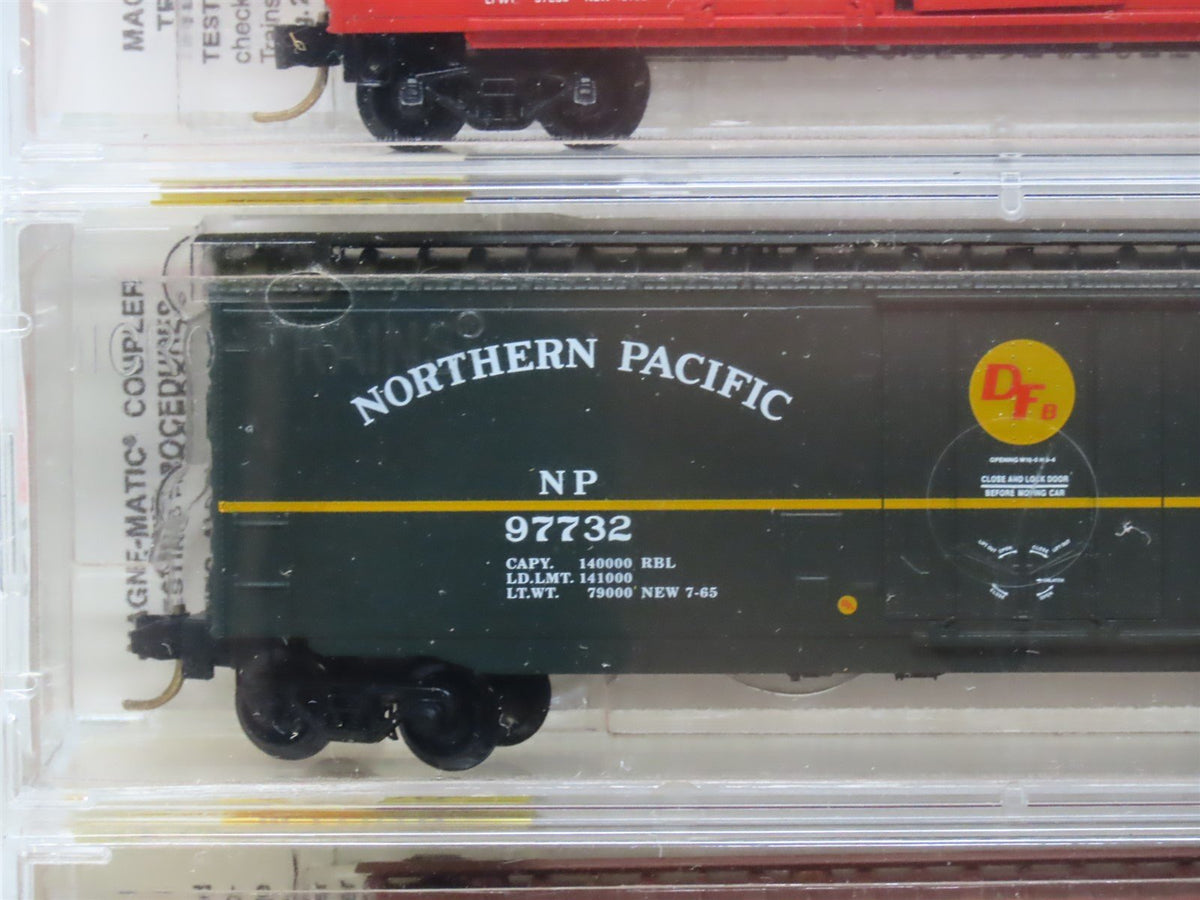 N Micro-Trains MTL 22102 Fallen Flags BN Merger Box Cars &amp; Hopper 4-Pack SEALED