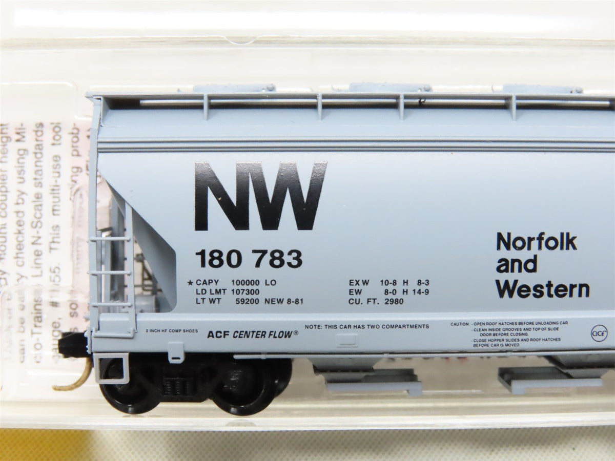 N Scale Micro-Trains MTL 92050 NW Norfolk &amp; Western 2-Bay Hopper #180783