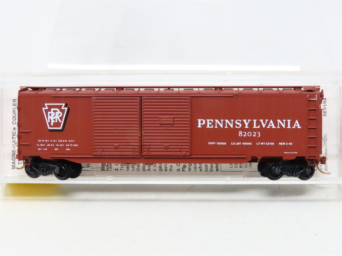 N Scale Micro-Trains MTL 78010 PRR Pennsylvania 50&#39; Double Door Box Car #82023