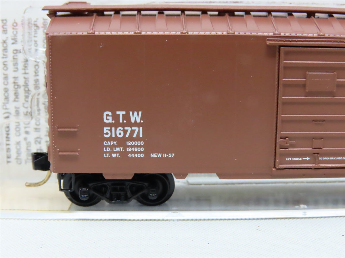 N Scale Micro-Trains MTL 20010 GTW Grand Trunk Western 40&#39; Box Car #516771