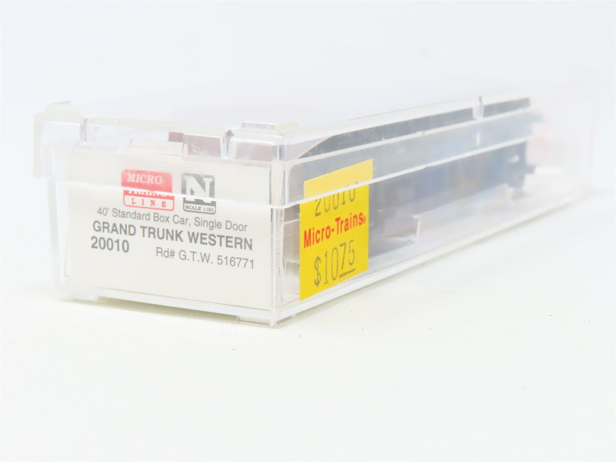 N Scale Micro-Trains MTL 20010 GTW Grand Trunk Western 40&#39; Box Car #516771