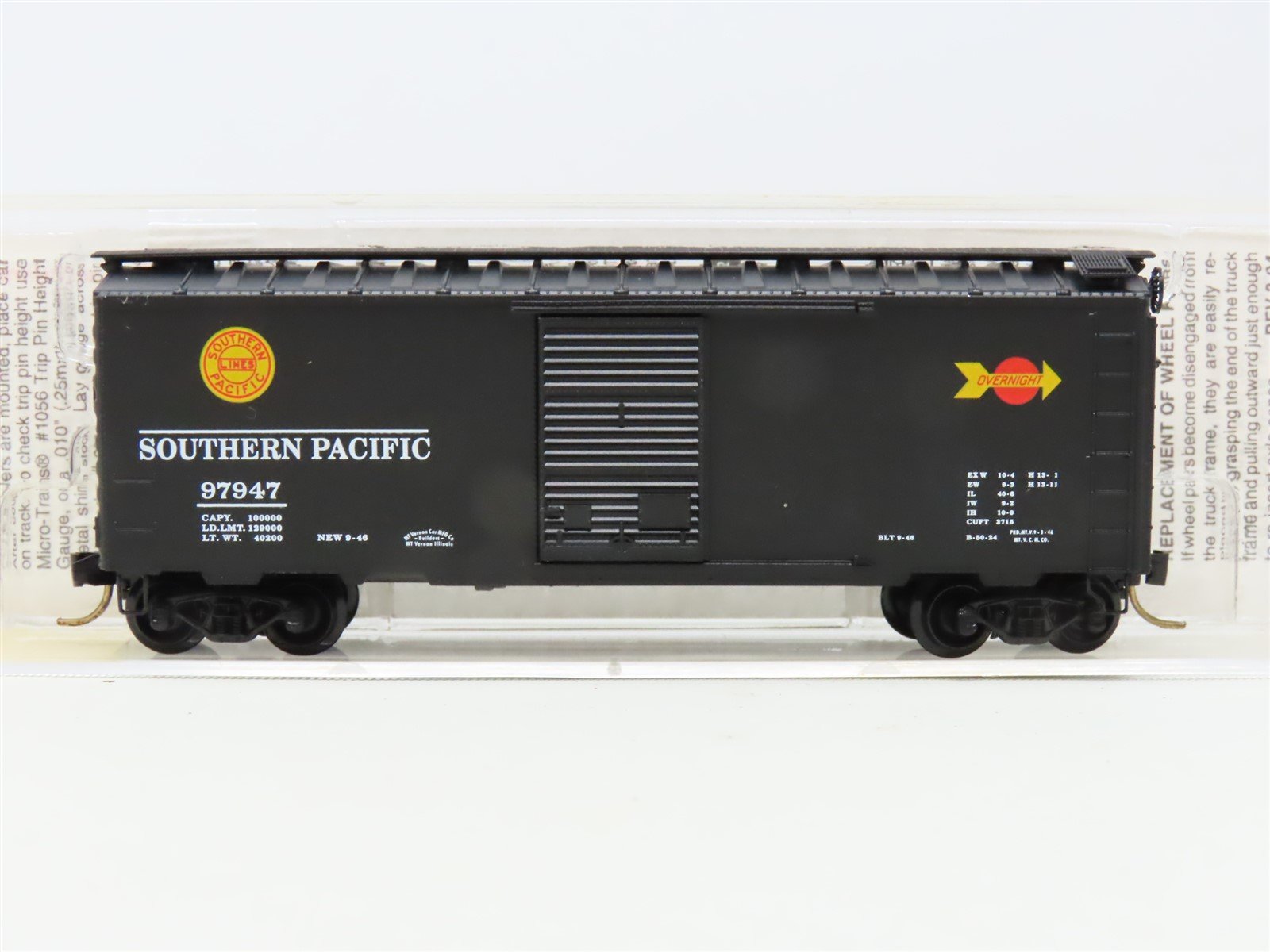 N Scale Micro-Trains MTL 20090 SP Southern Pacific Overnight 40' Box Car #97947