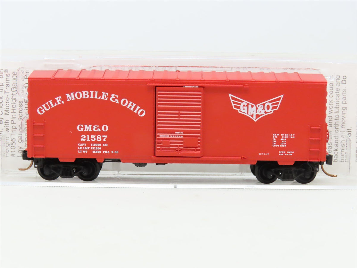 N Scale Micro-Trains MTL 24240 GM&amp;O Gulf Mobile &amp; Ohio 40&#39; Box Car #21587