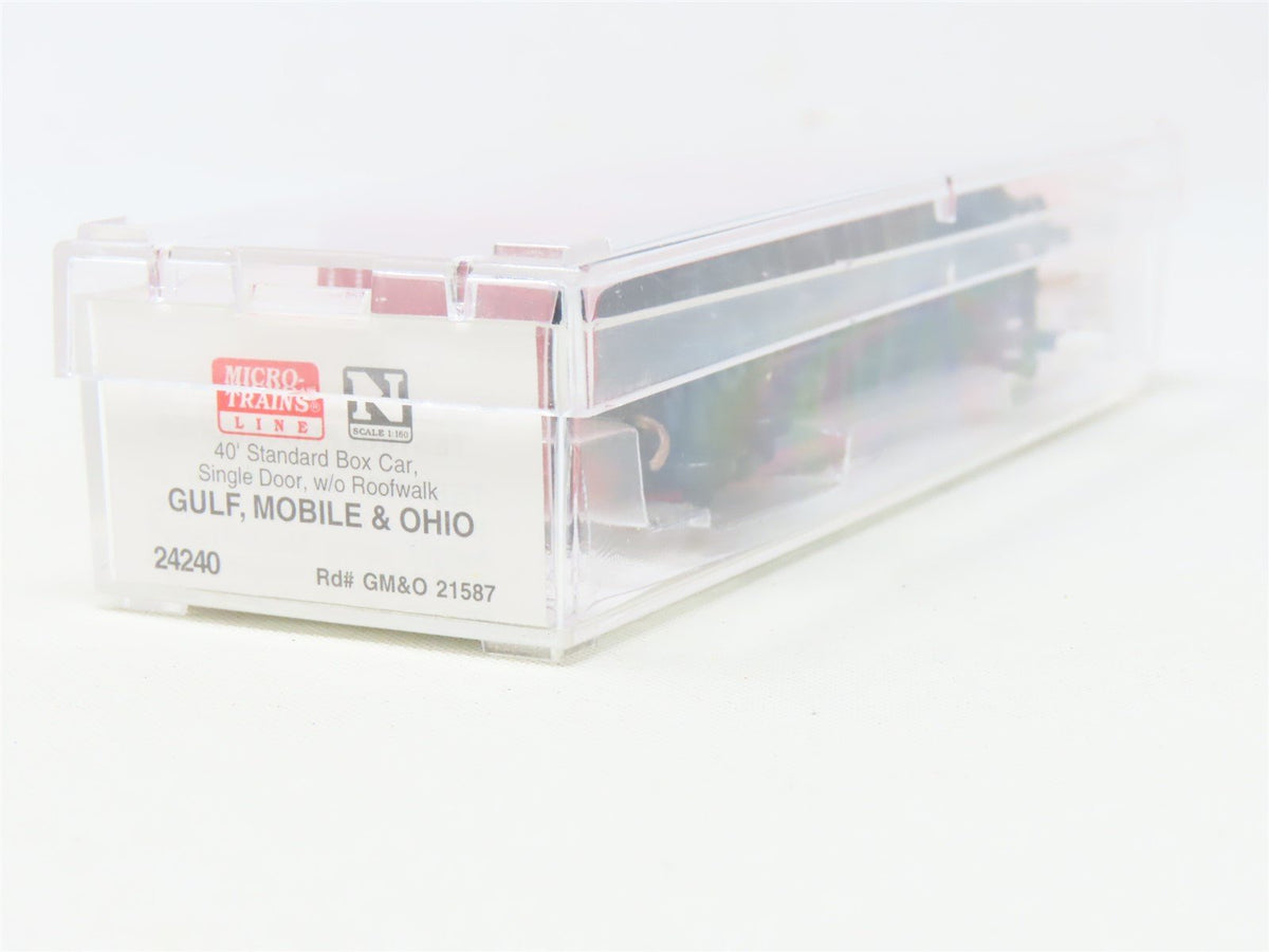 N Scale Micro-Trains MTL 24240 GM&amp;O Gulf Mobile &amp; Ohio 40&#39; Box Car #21587