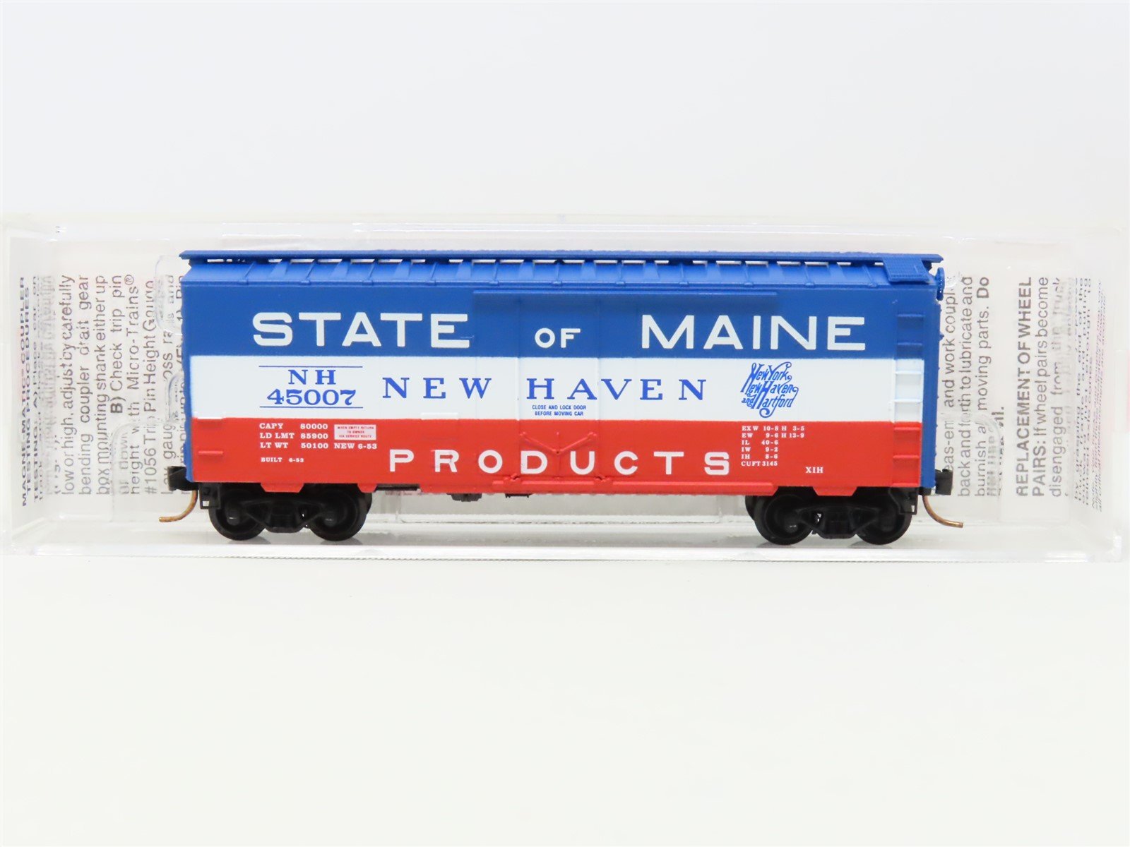 N Scale Micro-Trains MTL 21160 NH New Haven 40' Plug Door Box Car #45007