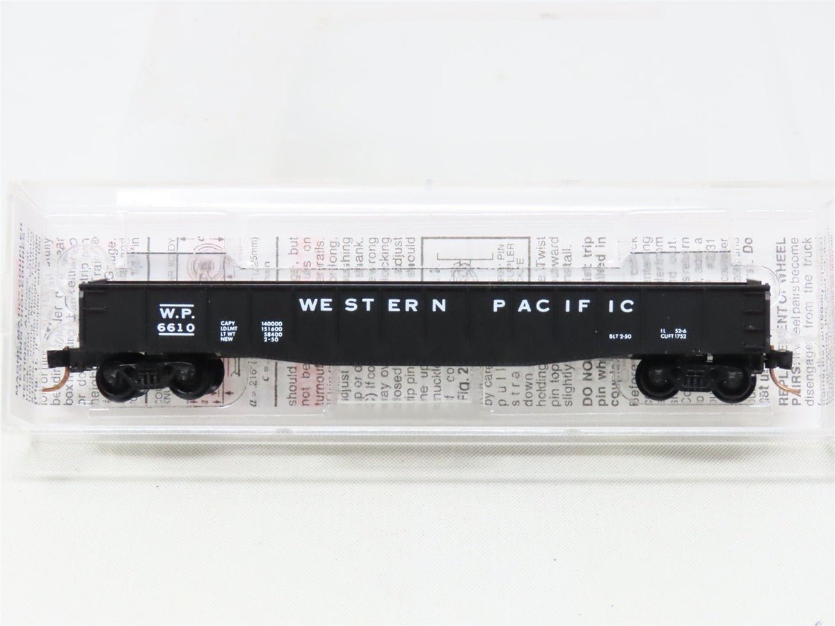 N Scale Micro-Trains MTL 46050 WP Western Pacific 50&#39; Drop Ends Gondola #6610