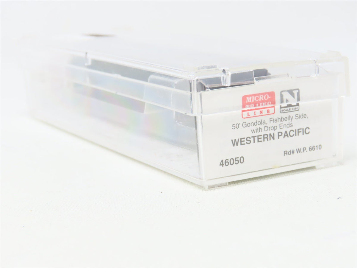 N Scale Micro-Trains MTL 46050 WP Western Pacific 50&#39; Drop Ends Gondola #6610
