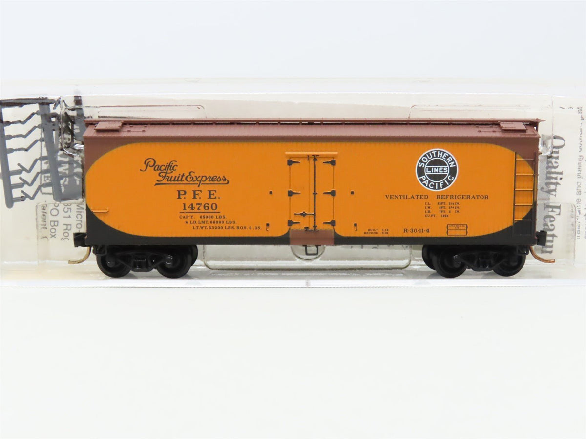 N Scale Micro-Trains MTL 49500 SP UP PFE Pacific Fruit Express 40&#39; Reefer #14760