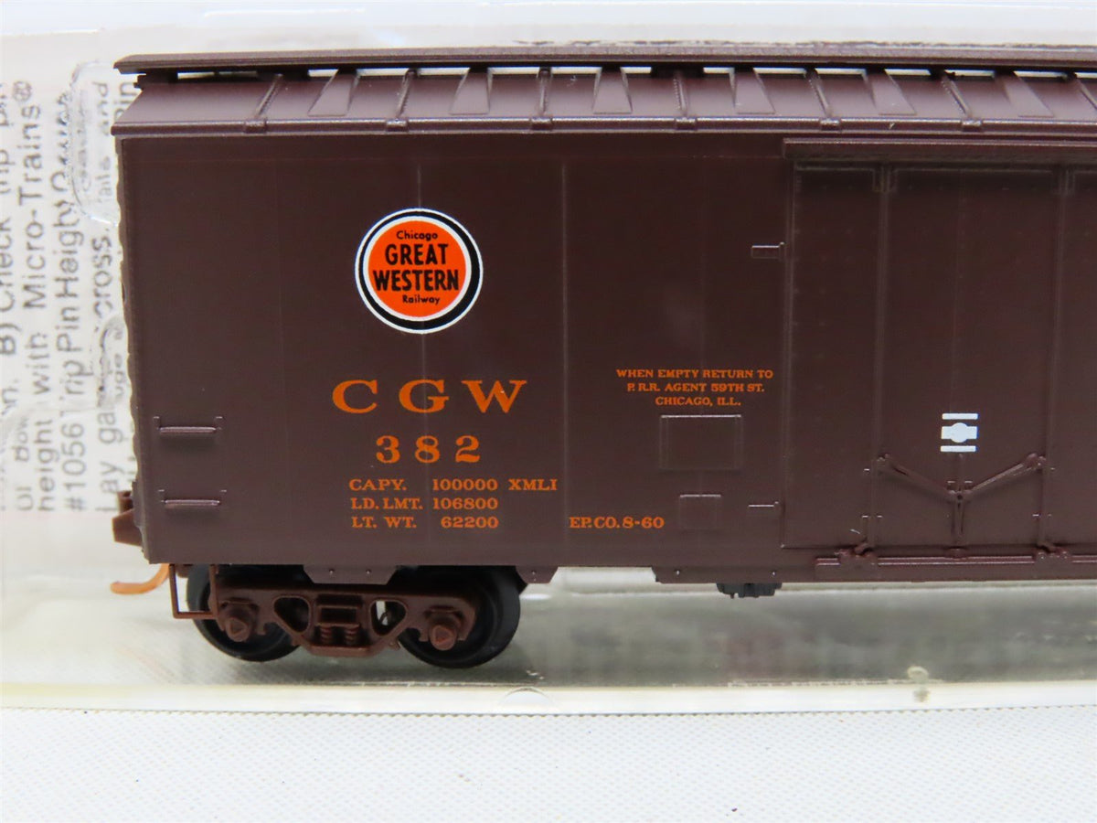 N Micro-Trains MTL 21430 CGW Chicago Great Western 40&#39; Standard Box Car #382
