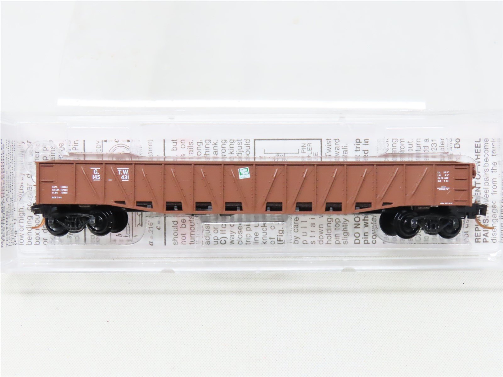 N Scale Micro-Trains MTL 63010 GTW Grand Trunk Western 50' Gondola #145431