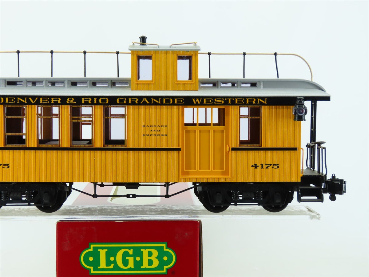 G Scale LGB Queen Mary 4175 D&amp;RGW Rio Grande Offset Cupola Caboose #4175