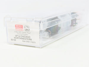 N Scale Micro-Trains MTL 92130 UP CNW Chicago North Western 2-Bay Hopper #175072