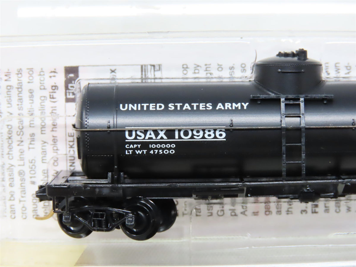 N Scale Micro-Trains MTL 65370 USAX United States Army 39&#39; Tank Car #10986