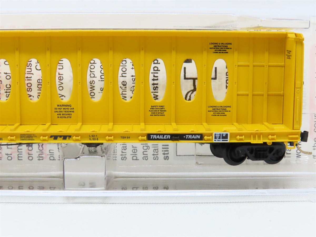 N Scale Micro-Trains MTL 53020 TTX Trailer Train 60&#39; 8&quot; Bulkhead Flat Car #86090