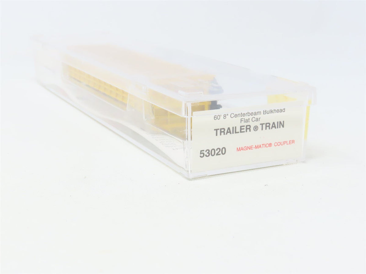 N Scale Micro-Trains MTL 53020 TTX Trailer Train 60&#39; 8&quot; Bulkhead Flat Car #86090