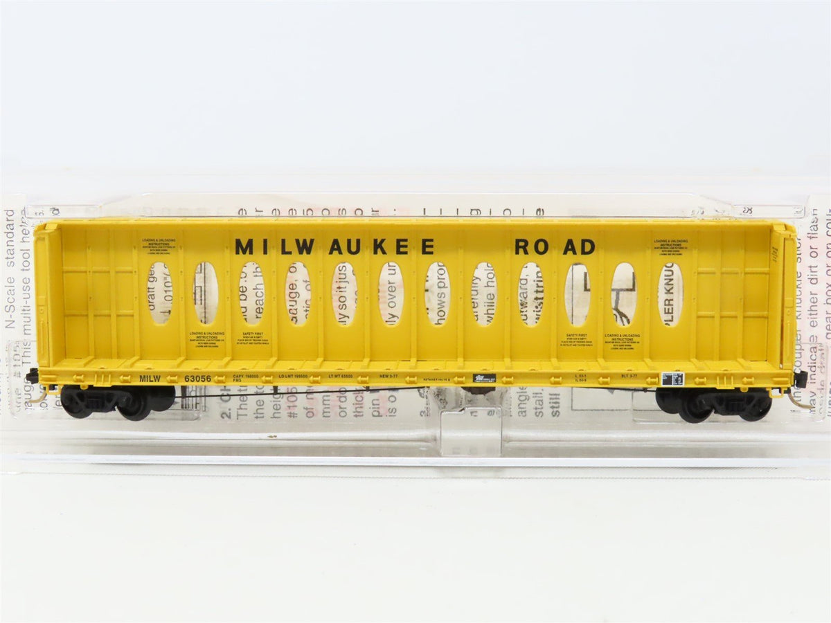 N Micro-Trains MTL 53050 MILW Milwaukee Road 60&#39; 8&quot; Thrall Flat Car #63056