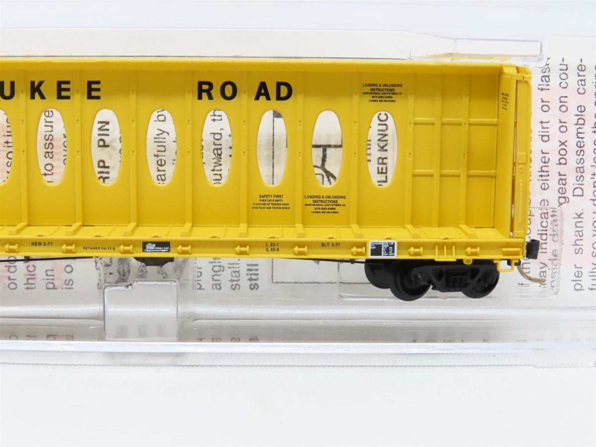 N Micro-Trains MTL 53050 MILW Milwaukee Road 60&#39; 8&quot; Thrall Flat Car #63056