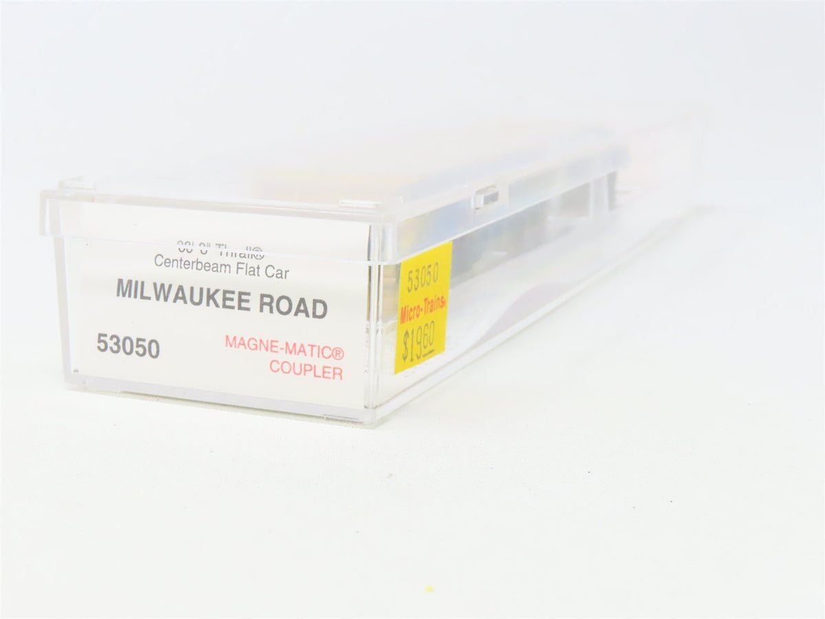 N Micro-Trains MTL 53050 MILW Milwaukee Road 60&#39; 8&quot; Thrall Flat Car #63056