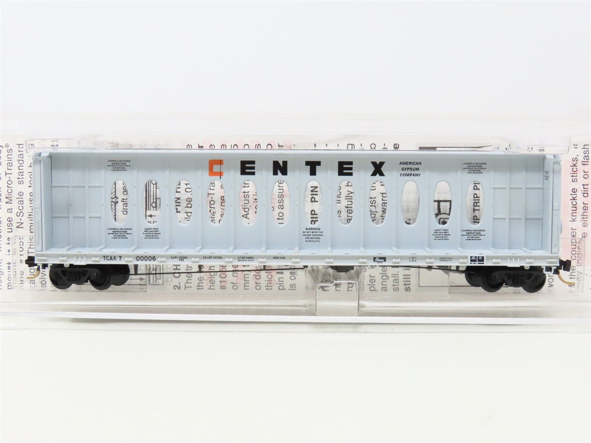 N Scale Micro-Trains MTL 53040 TCAX Centex 60&#39; 8&quot; Bulkhead Flat Car #700006