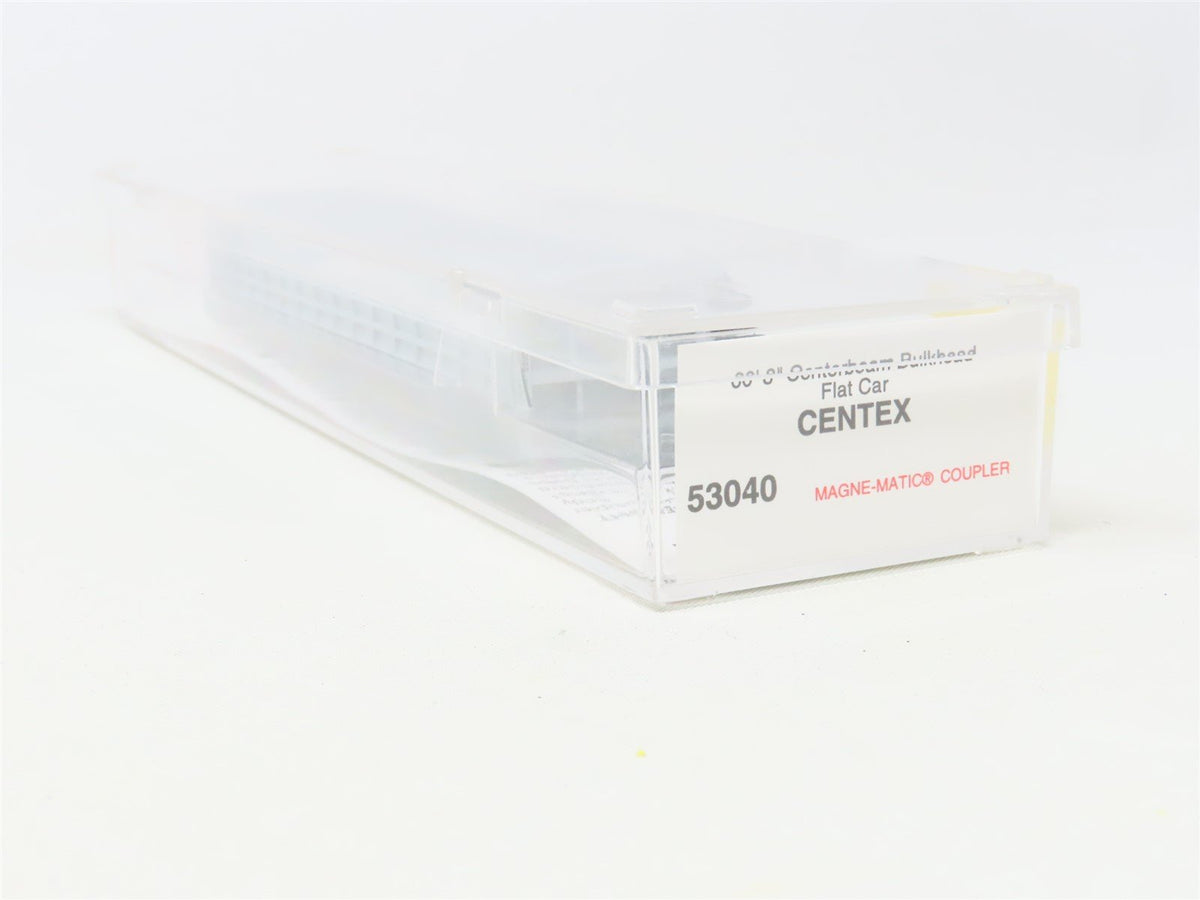 N Scale Micro-Trains MTL 53040 TCAX Centex 60&#39; 8&quot; Bulkhead Flat Car #700006