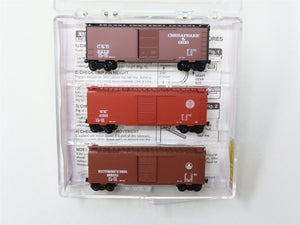 N Scale Micro-Trains MTL 20276-2 'The Cat Pak' Chessie System 40' Box Car 3-Pack