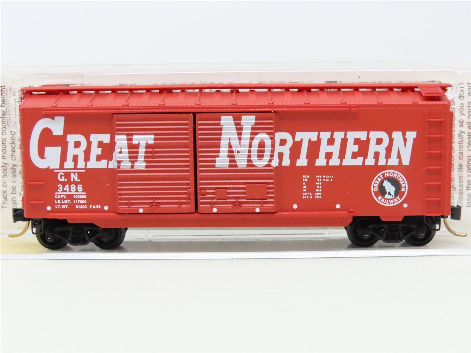 N Micro-Trains MTL 23220 GN Great Northern "Circus Train Car" 40' Box Car #3486