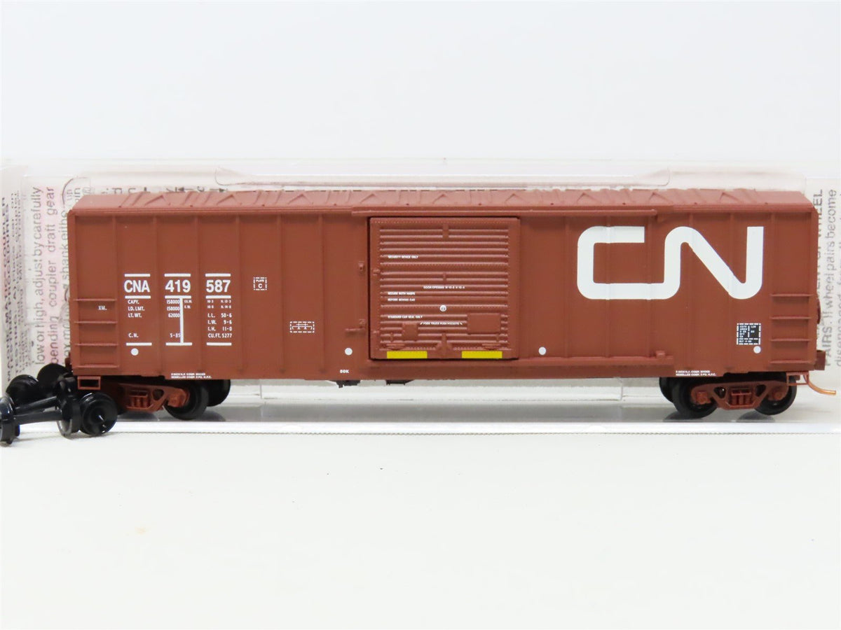 N Scale Micro-Trains MTL 25650 CN Canadian National 50&#39; Rib Side Box Car #419587