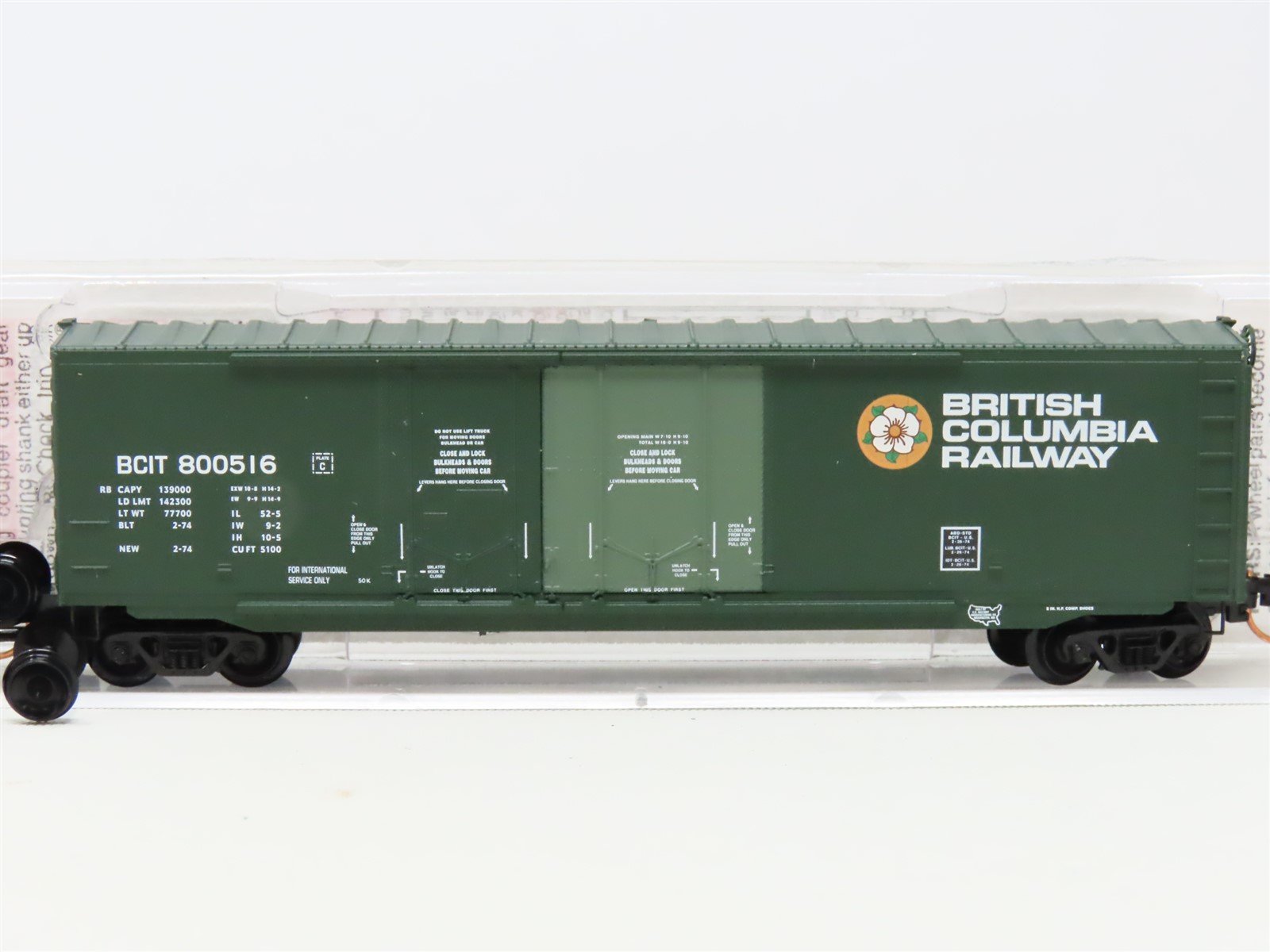 N Scale Micro-Trains MTL 75120 BCIT British Columbia 50' Box Car #800516