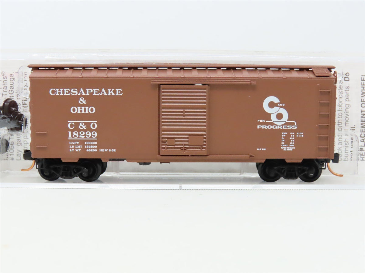 N Scale Micro-Trains MTL 20440 C&amp;O Chesapeake &amp; Ohio 40&#39; Standard Box Car #18299