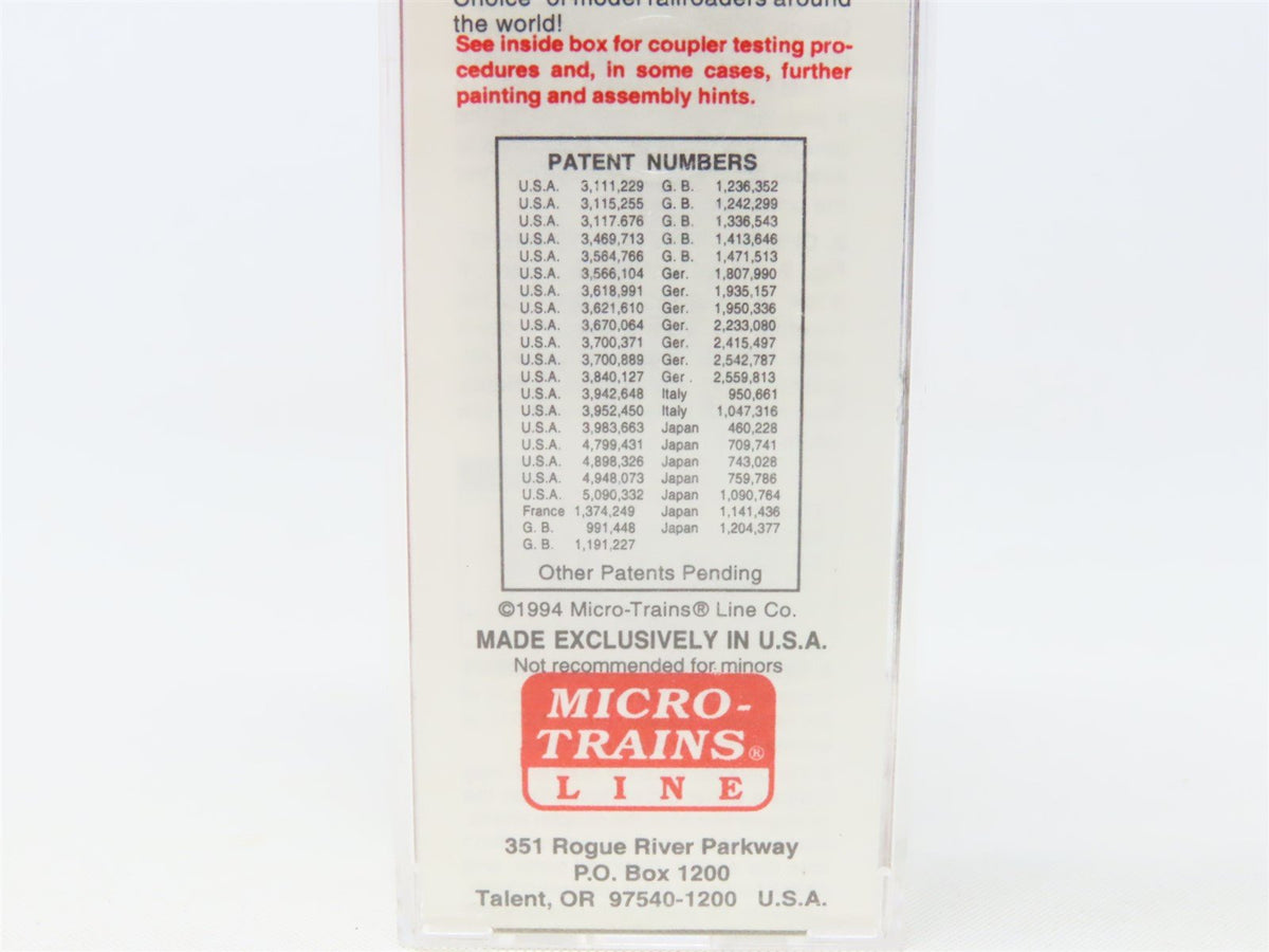 N Scale Micro-Trains MTL 20196 CNJ Jersey Central 40&#39; Single Door Box Car #20505