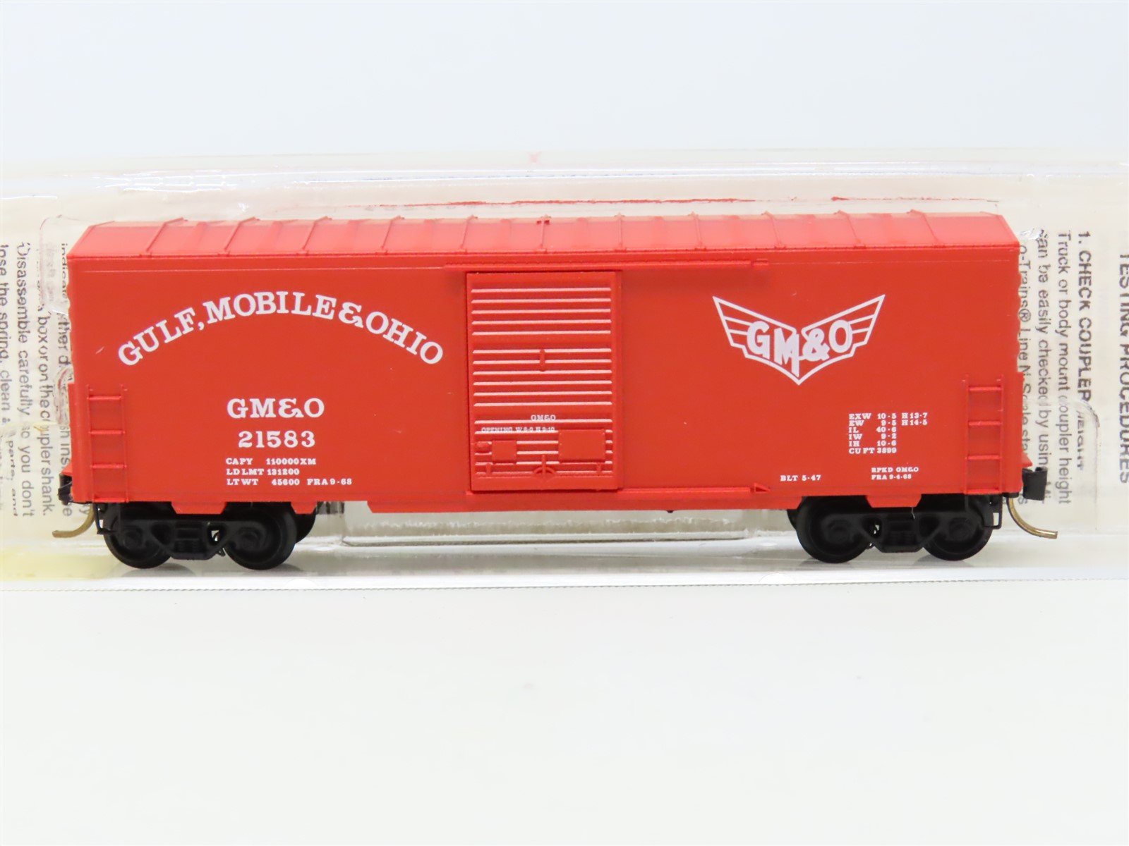 N Scale Micro-Trains MTL 24240 GM&O Gulf Mobile & Ohio 40' Box Car #21583