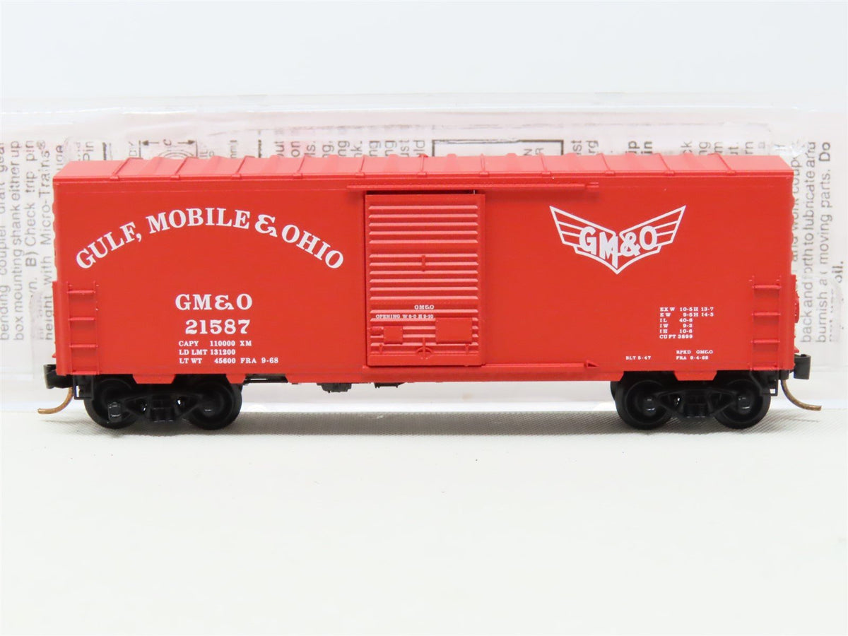 N Scale Micro-Trains MTL 24240 GM&amp;O Gulf Mobile &amp; Ohio 40&#39; Box Car #21587