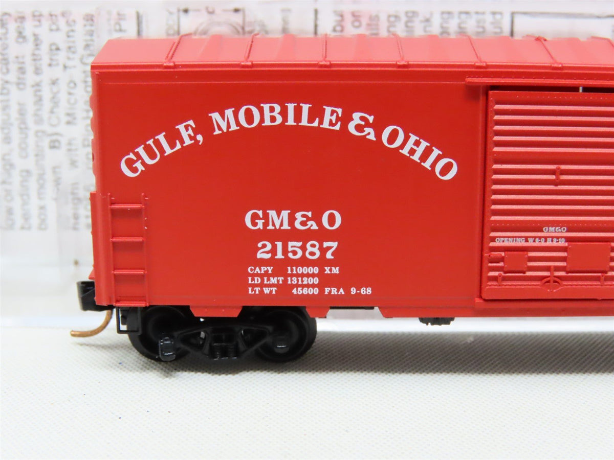 N Scale Micro-Trains MTL 24240 GM&amp;O Gulf Mobile &amp; Ohio 40&#39; Box Car #21587