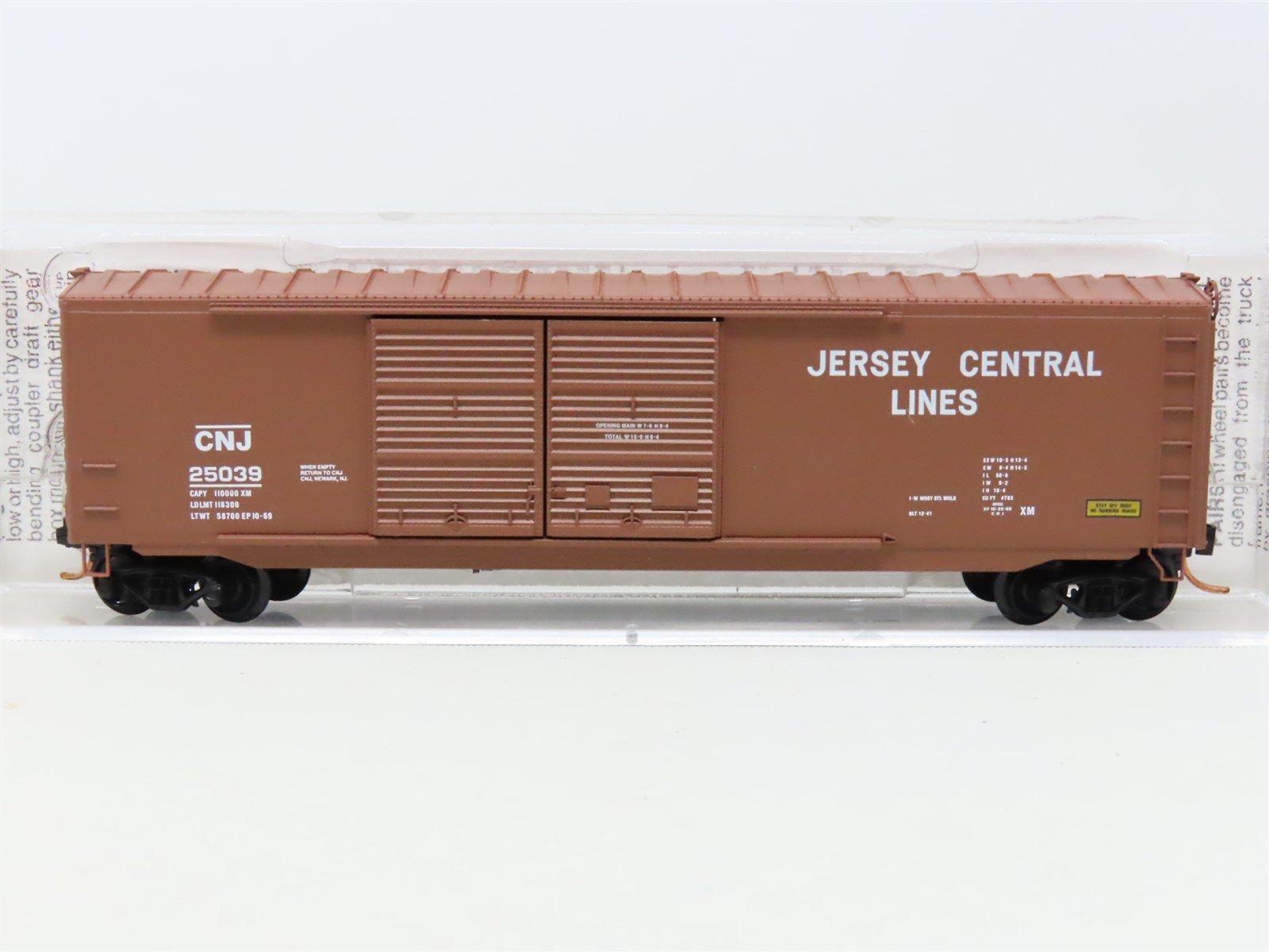 N Scale Micro-Trains MTL 37040 CNJ Jersey Central 50' Standard Box Car #25039