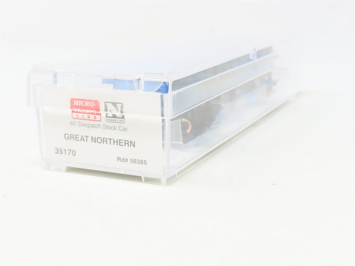 N Scale Micro-Trains MTL 35170 GN Great Northern 40&#39; Despatch Stock Car #56385