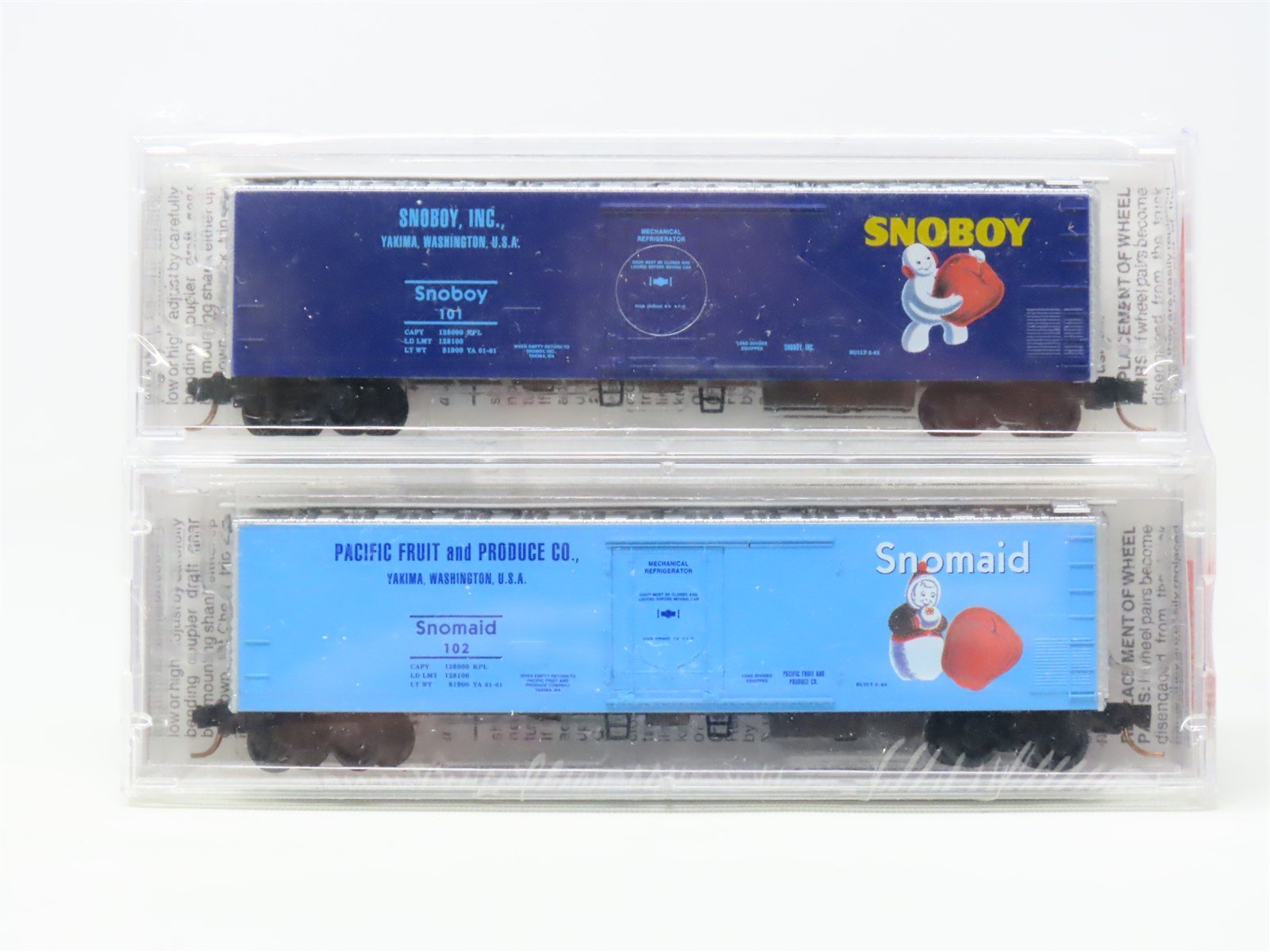 N Micro-Trains MTL #69112 Snoboy & Snomaid Mechanical Reefer 2-Pack - SEALED