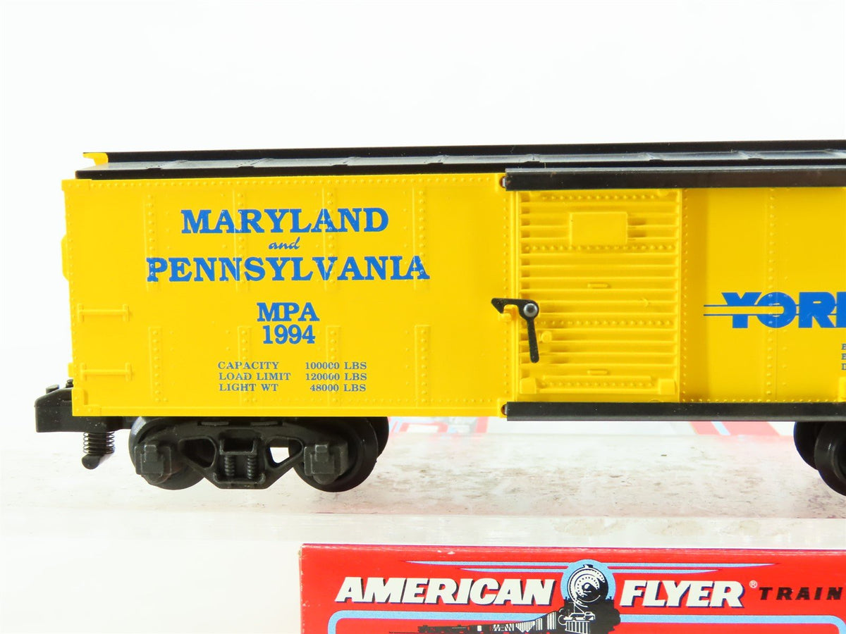 S Scale American Flyer 6-48487 MPA &quot;Ma &amp; Pa Yorkrail&quot; TCA 40&#39; Box Car #1994