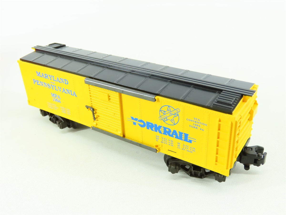 S Scale American Flyer 6-48487 MPA &quot;Ma &amp; Pa Yorkrail&quot; TCA 40&#39; Box Car #1994