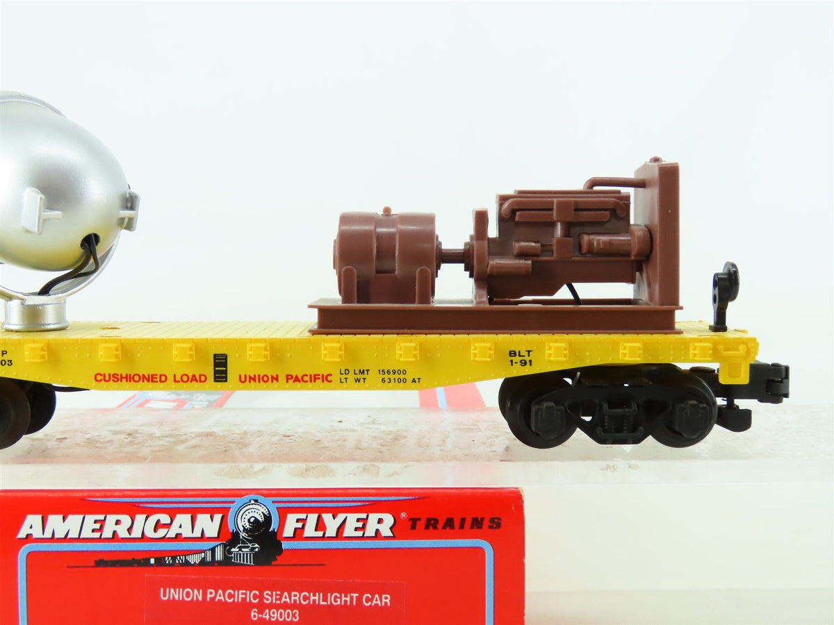 S Scale American Flyer 6-49003 UP Union Pacific Searchlight Flat Car #9003