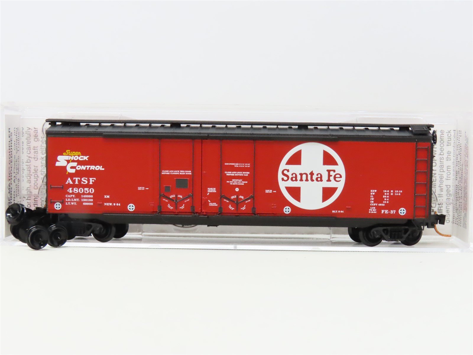 N Scale Micro-Trains MTL 03600070 ATSF Santa Fe Shock Control 50' Box Car #48050