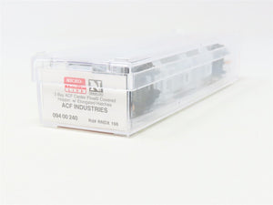 N Micro-Trains MTL 09400240 RNDX ACF Industries Glasshopper II 3-Bay Hopper #166