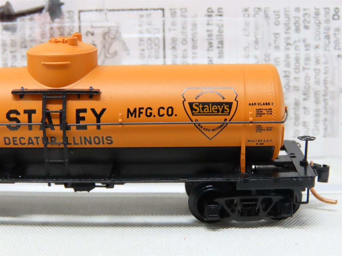 N Micro-Trains MTL #06500500 A.E.S.X. A.E. Staley 39&#39; Single Dome Tank Car #195
