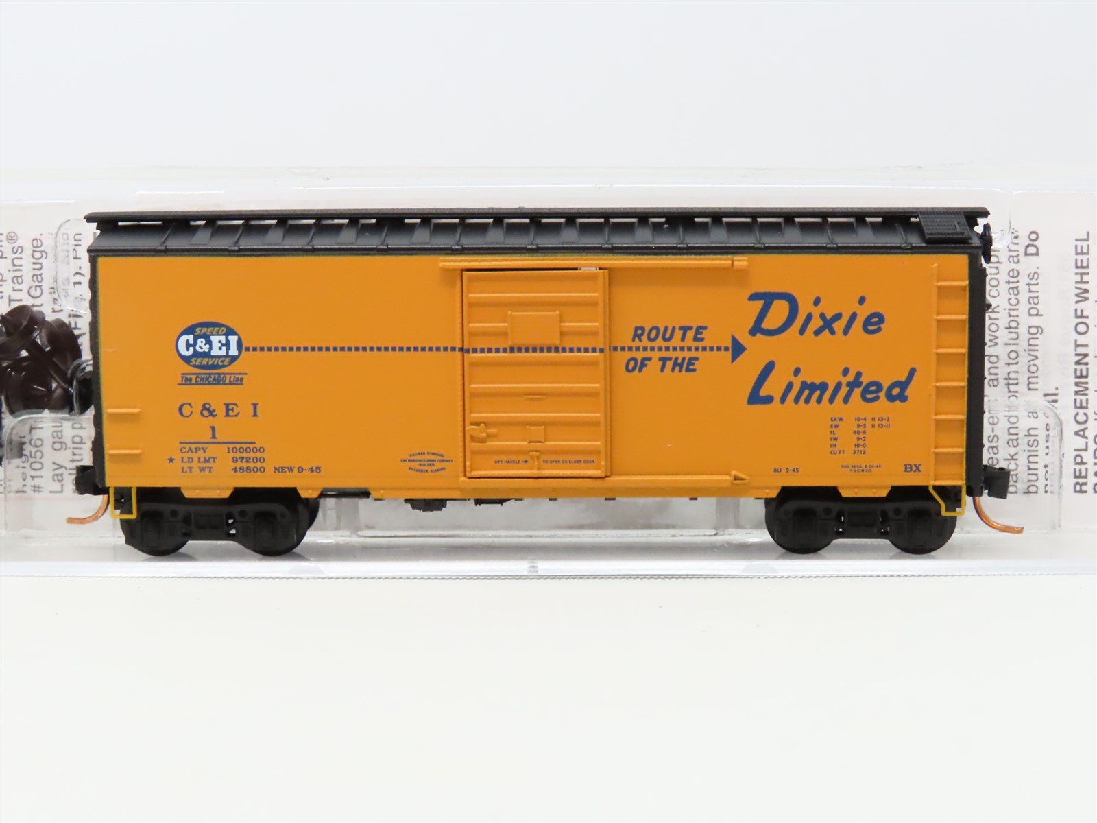N Scale Micro-Trains MTL #20701 C&EI "Route Of The Dixie Limited" 40' Box Car #1
